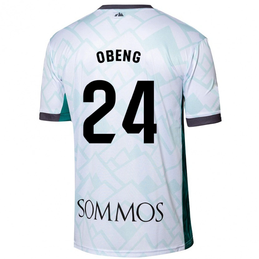 Danxen Män Samuel Obeng #24 Vit Grön Bortatröja Matchtröjor 2024/25 Tröjor T-Tröja