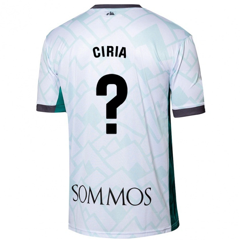 Danxen Män Alex Ciria #0 Vit Grön Bortatröja Matchtröjor 2024/25 Tröjor T-Tröja