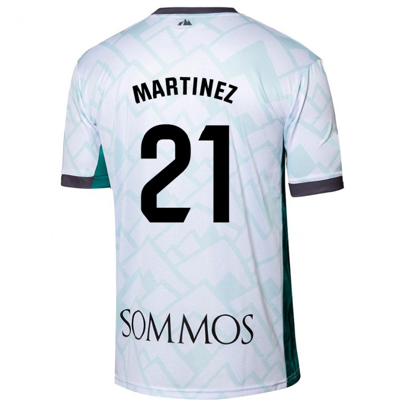 Danxen Män Alejandra Martínez #21 Vit Grön Bortatröja Matchtröjor 2024/25 Tröjor T-Tröja
