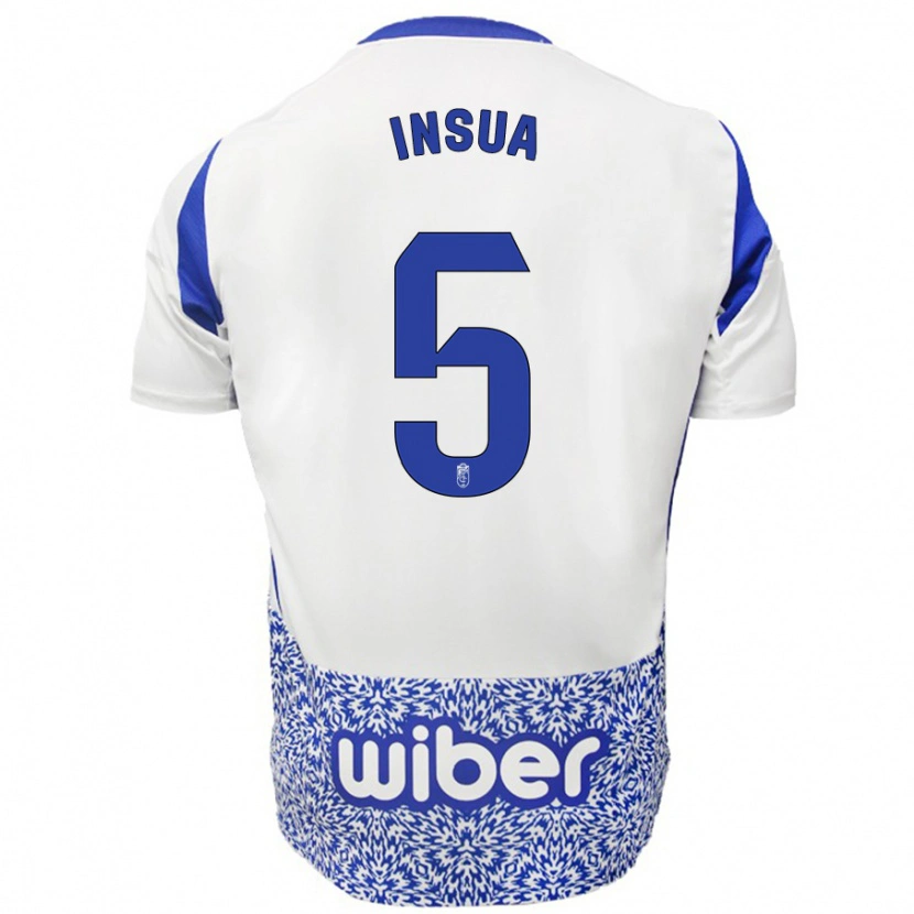Danxen Män Pablo Insua #5 Vit Blå Bortatröja Matchtröjor 2024/25 Tröjor T-Tröja