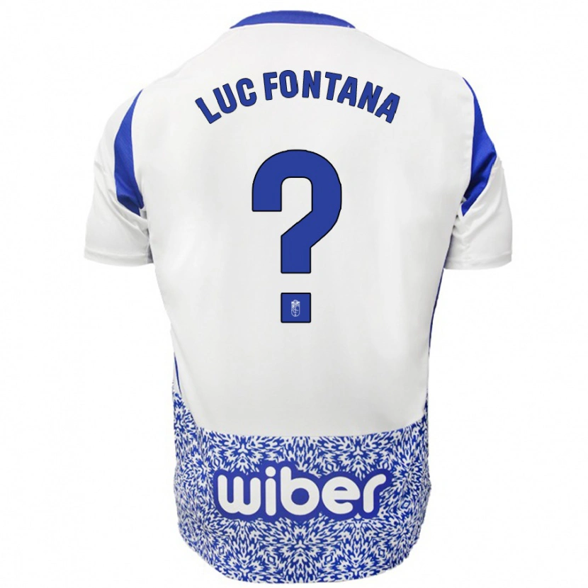 Danxen Män Jean Luc Fontana #0 Vit Blå Bortatröja Matchtröjor 2024/25 Tröjor T-Tröja