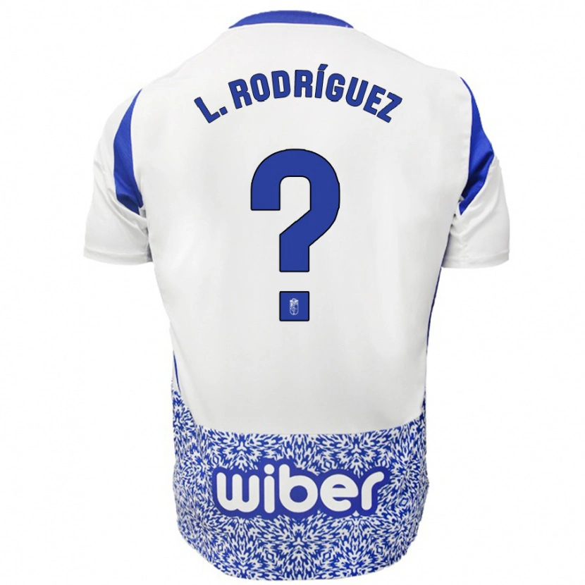 Danxen Män Iker López Rodríguez #0 Vit Blå Bortatröja Matchtröjor 2024/25 Tröjor T-Tröja