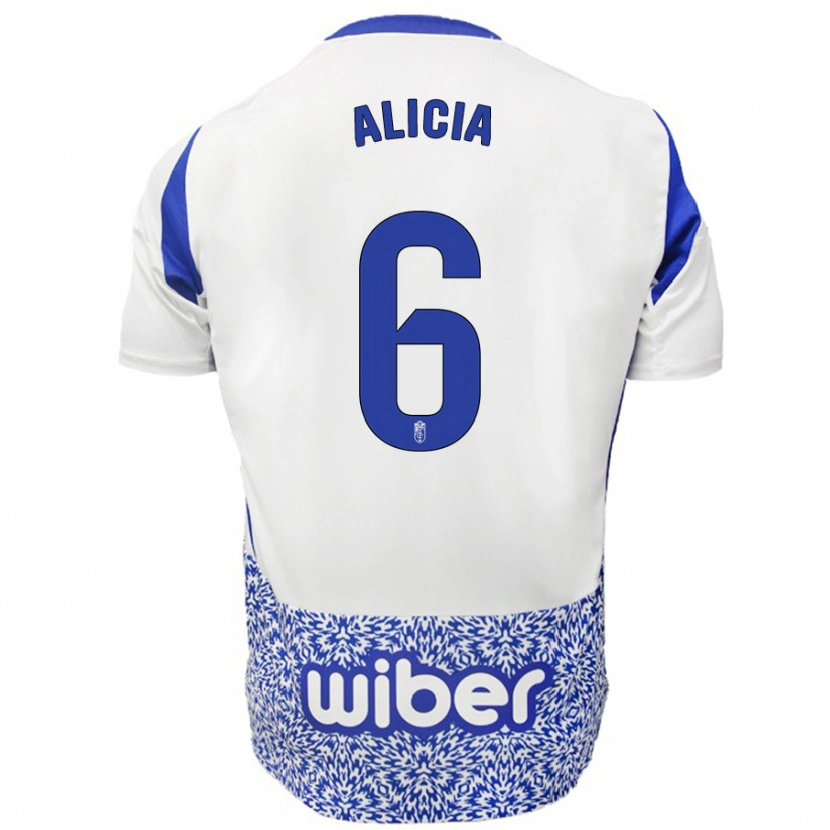 Danxen Män Alicia #6 Vit Blå Bortatröja Matchtröjor 2024/25 Tröjor T-Tröja
