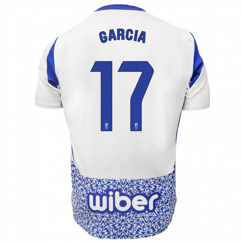 Danxen Män Naima García #17 Vit Blå Bortatröja Matchtröjor 2024/25 Tröjor T-Tröja
