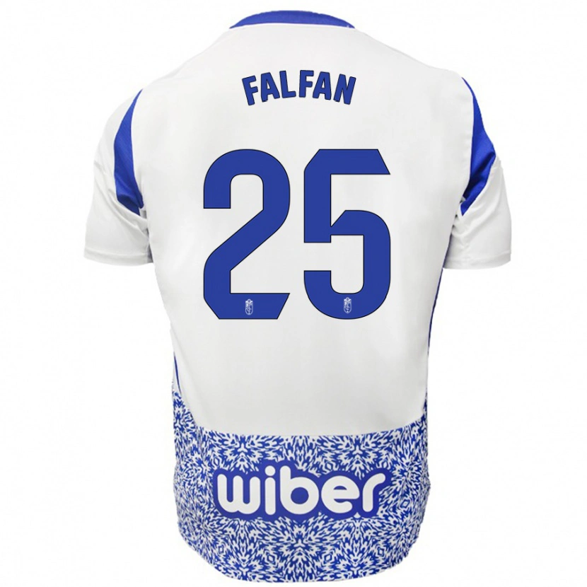 Danxen Män Daiana Falfán #25 Vit Blå Bortatröja Matchtröjor 2024/25 Tröjor T-Tröja