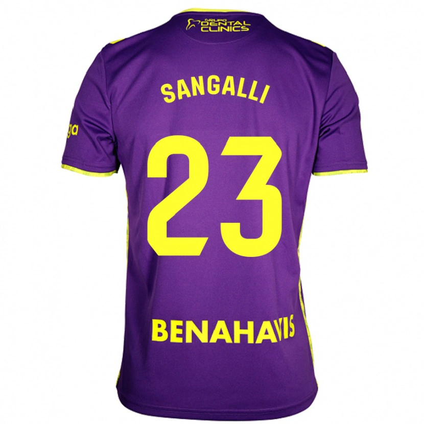 Danxen Män Luca Sangalli #23 Lila Gul Bortatröja Matchtröjor 2024/25 Tröjor T-Tröja