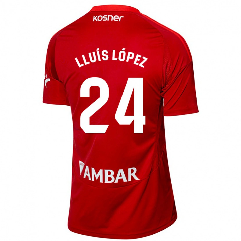 Danxen Män Lluís López #24 Vit Blå Bortatröja Matchtröjor 2024/25 Tröjor T-Tröja