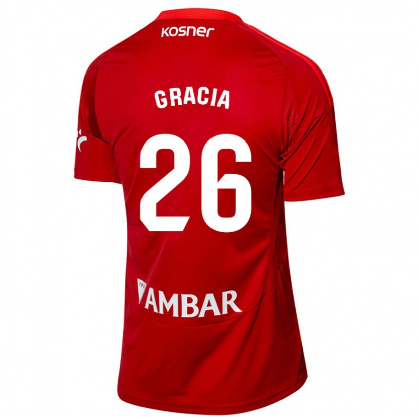 Danxen Män Gori Gracia #26 Vit Blå Bortatröja Matchtröjor 2024/25 Tröjor T-Tröja