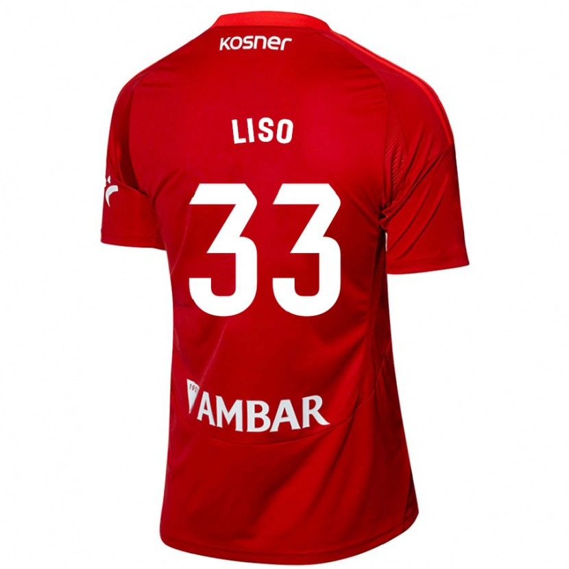 Danxen Män Adrián Liso #33 Vit Blå Bortatröja Matchtröjor 2024/25 Tröjor T-Tröja