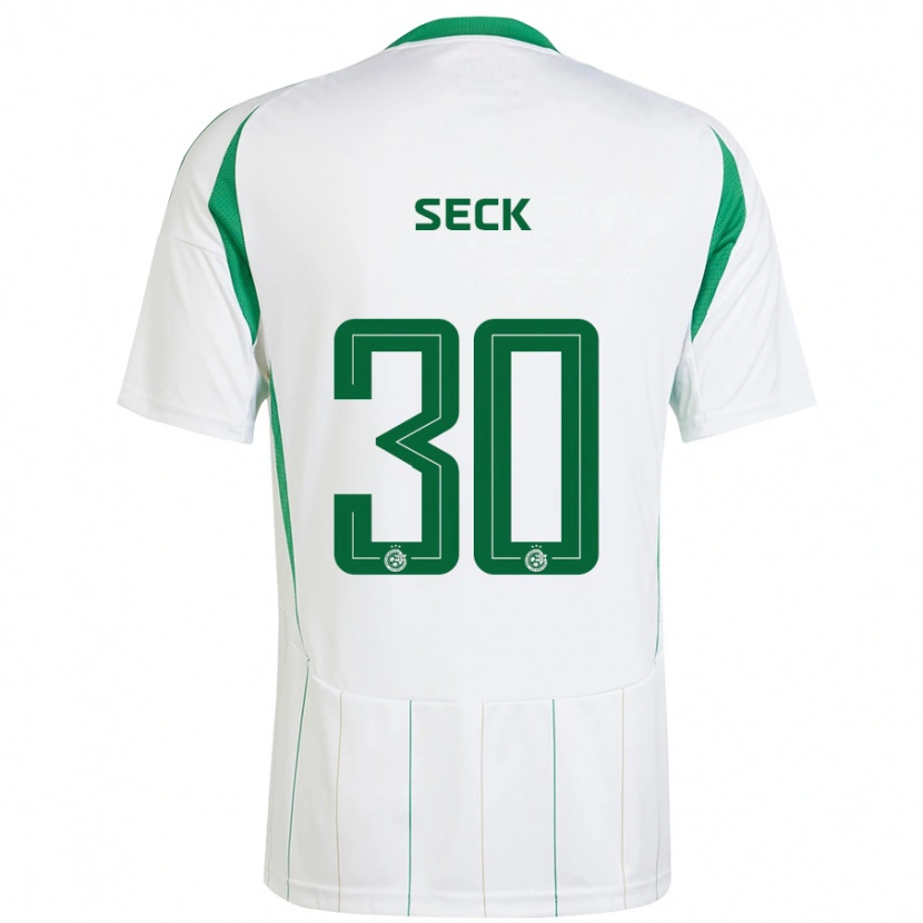 Danxen Män Abdoulaye Seck #30 Vit Grön Bortatröja Matchtröjor 2024/25 Tröjor T-Tröja