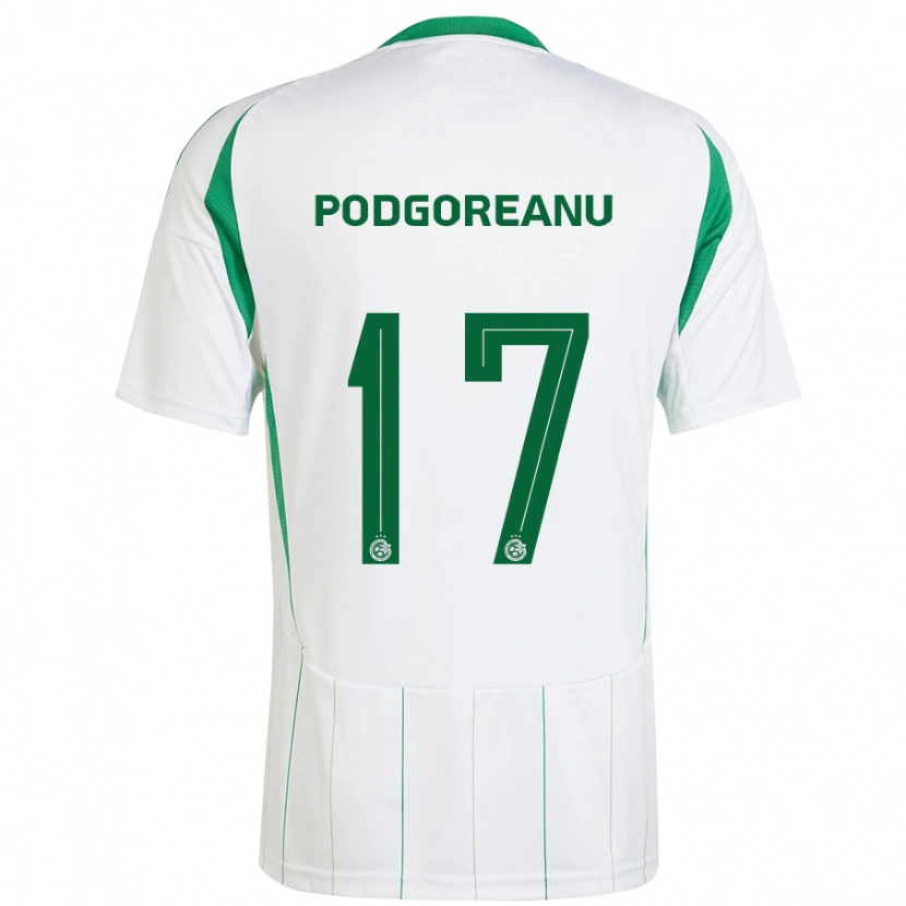 Danxen Män Suf Podgoreanu #17 Vit Grön Bortatröja Matchtröjor 2024/25 Tröjor T-Tröja