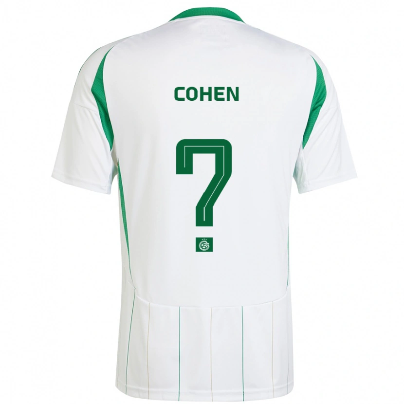 Danxen Män Sarel Shlomo Cohen #0 Vit Grön Bortatröja Matchtröjor 2024/25 Tröjor T-Tröja