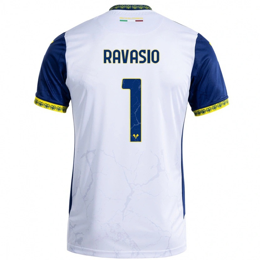 Danxen Män Manuel Ravasio #1 Vit Blå Bortatröja Matchtröjor 2024/25 Tröjor T-Tröja