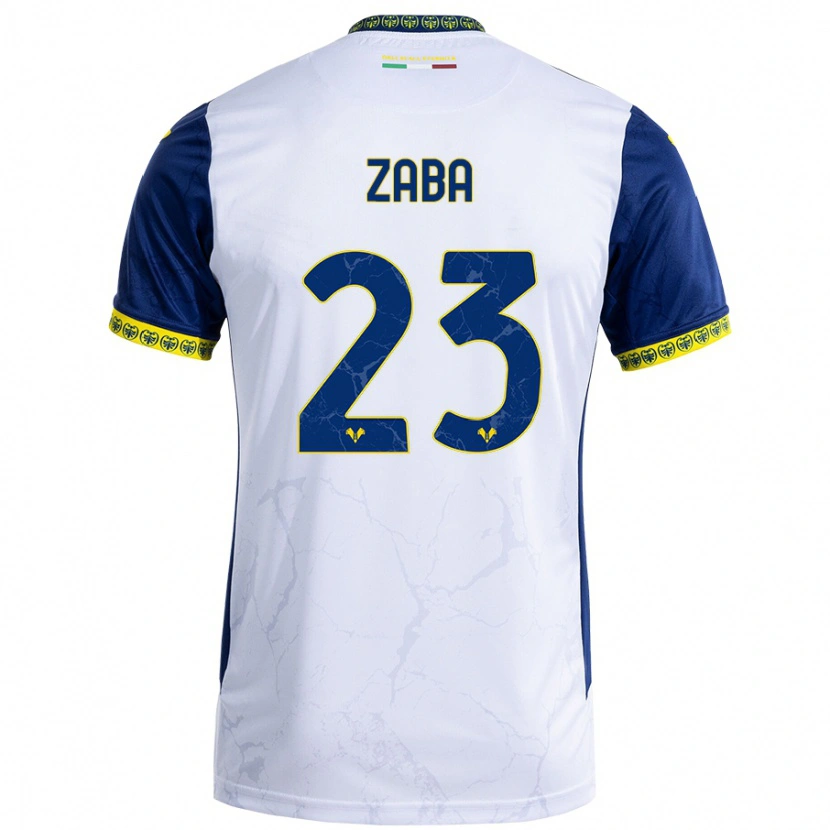 Danxen Män Nelson Zaba #23 Vit Blå Bortatröja Matchtröjor 2024/25 Tröjor T-Tröja
