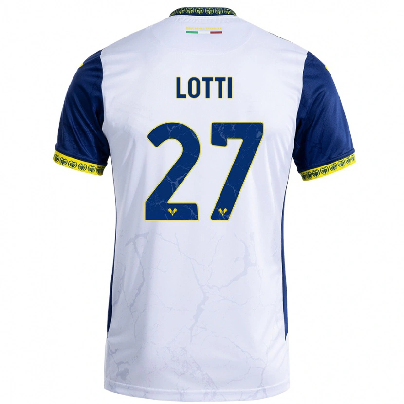 Danxen Män Irene Lotti #27 Vit Blå Bortatröja Matchtröjor 2024/25 Tröjor T-Tröja