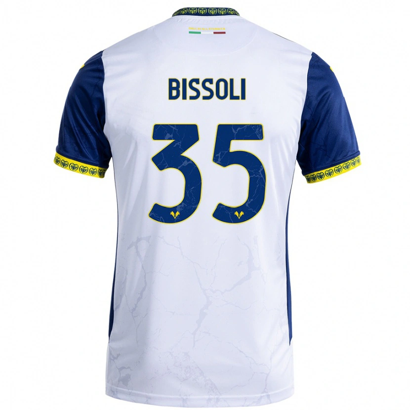 Danxen Män Noemí Bissoli #35 Vit Blå Bortatröja Matchtröjor 2024/25 Tröjor T-Tröja