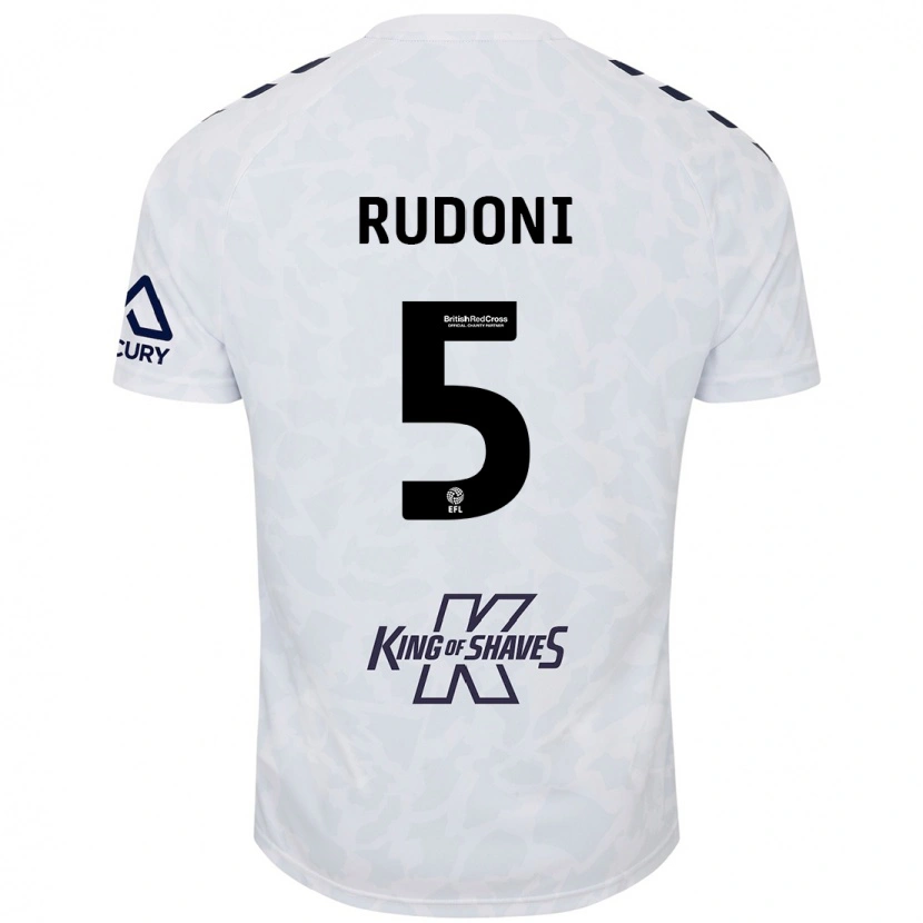 Danxen Män Jack Rudoni #5 Vit Bortatröja Matchtröjor 2024/25 Tröjor T-Tröja