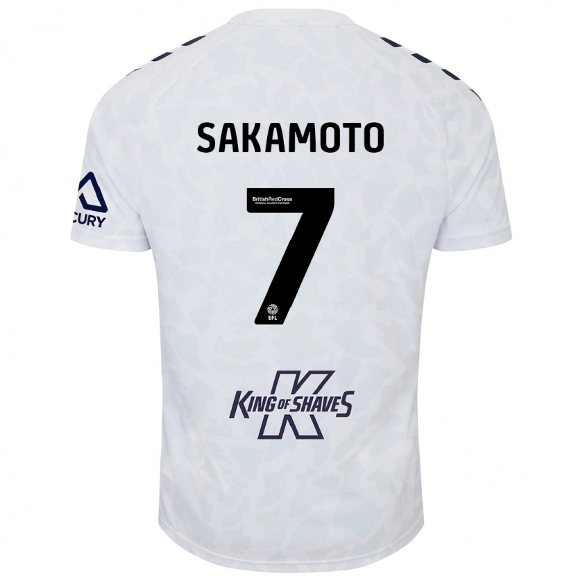 Danxen Män Tatsuhiro Sakamoto #7 Vit Bortatröja Matchtröjor 2024/25 Tröjor T-Tröja