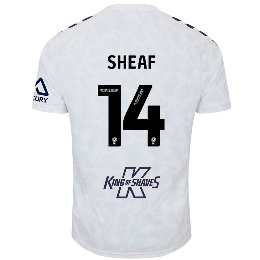 Danxen Män Ben Sheaf #14 Vit Bortatröja Matchtröjor 2024/25 Tröjor T-Tröja
