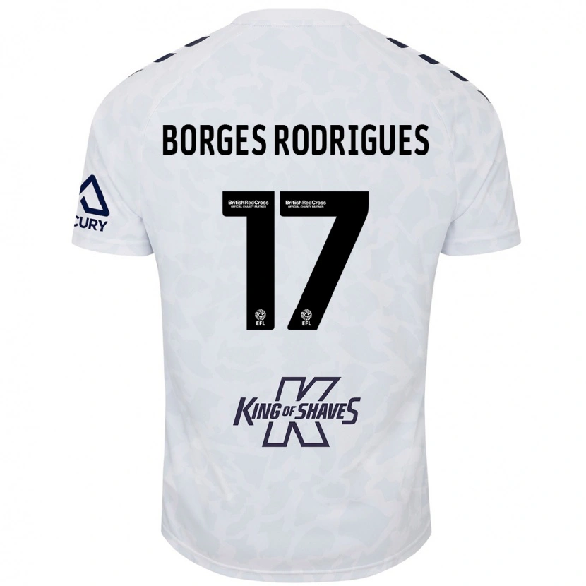 Danxen Män Raphael Borges Rodrigues #17 Vit Bortatröja Matchtröjor 2024/25 Tröjor T-Tröja