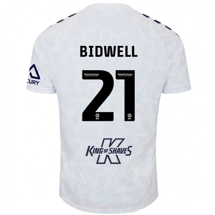 Danxen Män Jake Bidwell #21 Vit Bortatröja Matchtröjor 2024/25 Tröjor T-Tröja