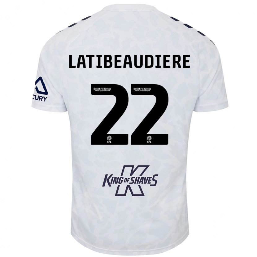 Danxen Män Joel Latibeaudiere #22 Vit Bortatröja Matchtröjor 2024/25 Tröjor T-Tröja