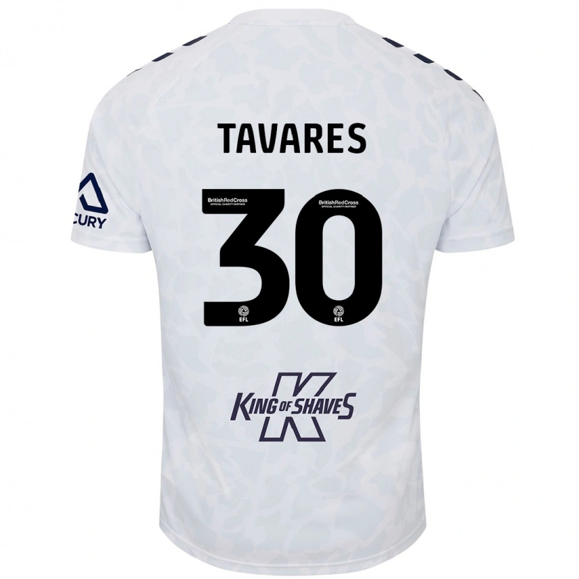 Danxen Män Fábio Tavares #30 Vit Bortatröja Matchtröjor 2024/25 Tröjor T-Tröja