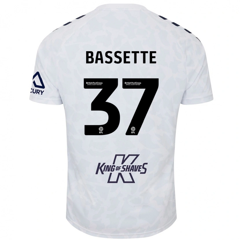Danxen Män Norman Bassette #37 Vit Bortatröja Matchtröjor 2024/25 Tröjor T-Tröja
