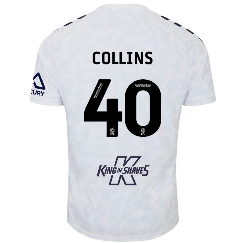 Danxen Män Brad Collins #40 Vit Bortatröja Matchtröjor 2024/25 Tröjor T-Tröja