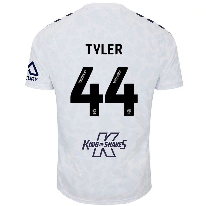 Danxen Män Cian Tyler #44 Vit Bortatröja Matchtröjor 2024/25 Tröjor T-Tröja