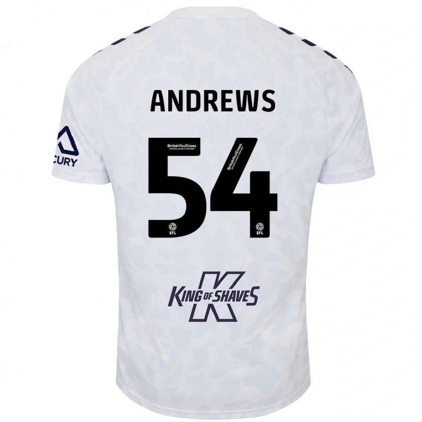 Danxen Män Kai Andrews #54 Vit Bortatröja Matchtröjor 2024/25 Tröjor T-Tröja