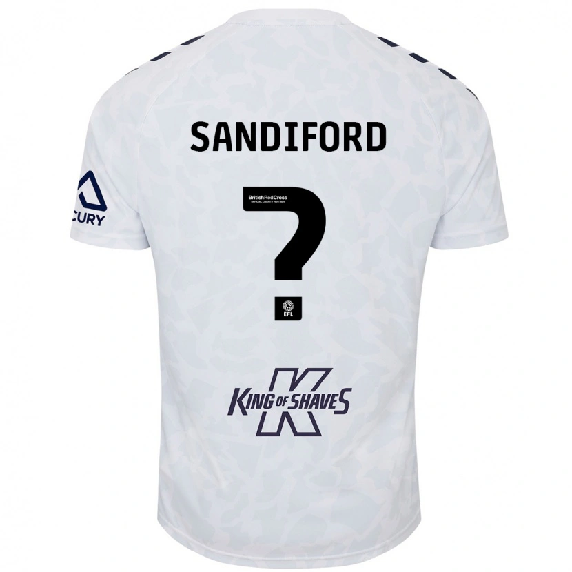 Danxen Män Greg Sandiford #0 Vit Bortatröja Matchtröjor 2024/25 Tröjor T-Tröja