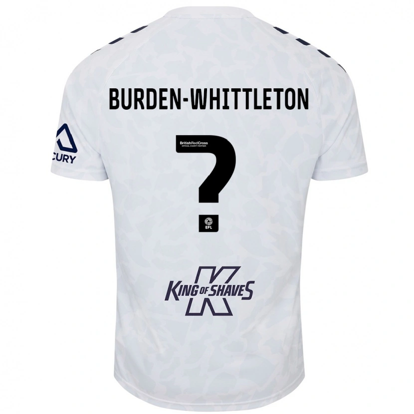 Danxen Män Charlie Burden-Whittleton #0 Vit Bortatröja Matchtröjor 2024/25 Tröjor T-Tröja