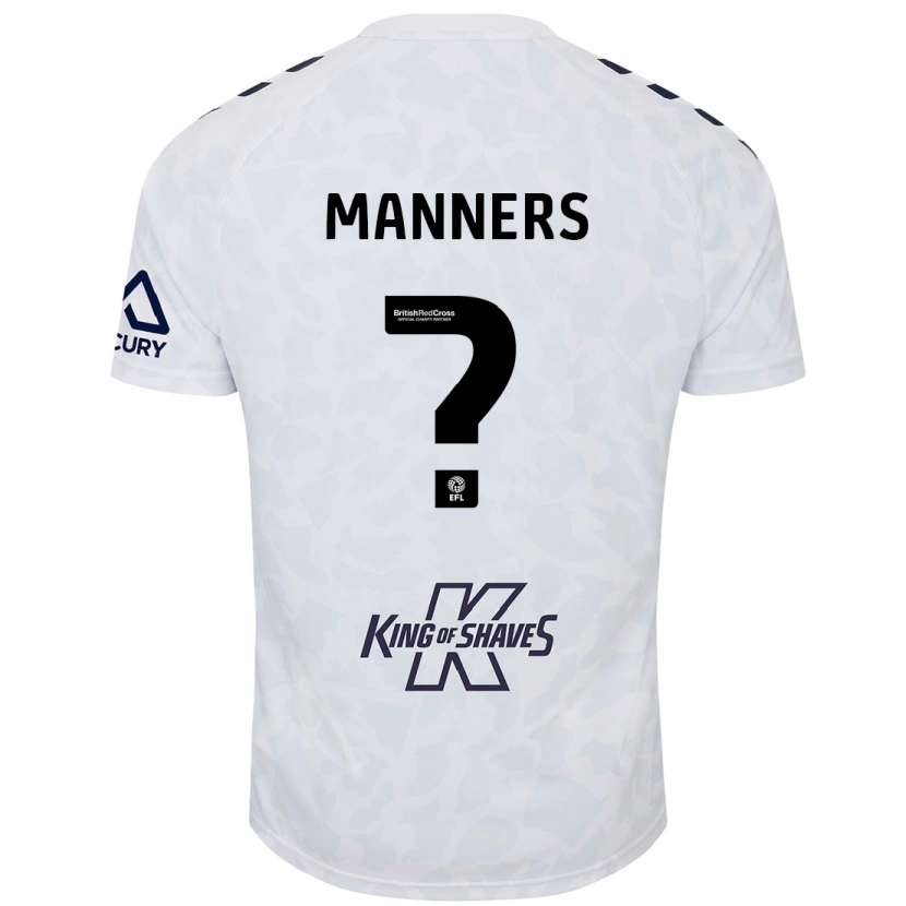 Danxen Män Charlie Manners #0 Vit Bortatröja Matchtröjor 2024/25 Tröjor T-Tröja