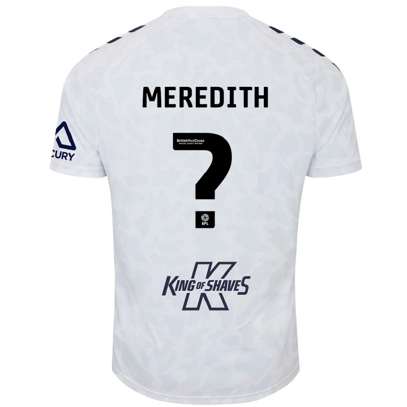 Danxen Män Eliot Meredith #0 Vit Bortatröja Matchtröjor 2024/25 Tröjor T-Tröja