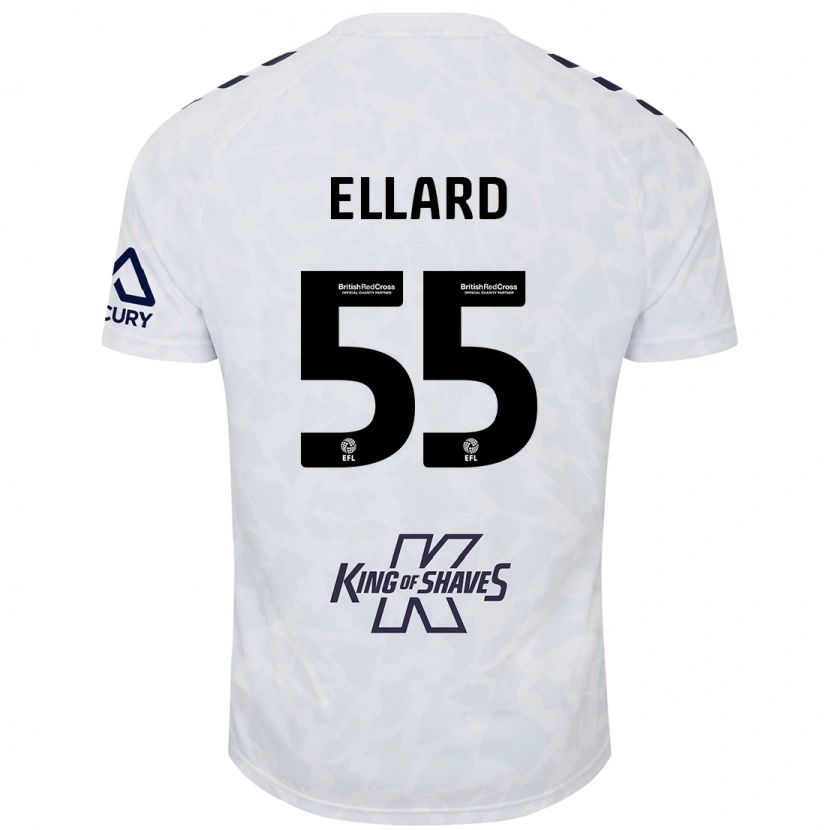 Danxen Män Aston Ellard #55 Vit Bortatröja Matchtröjor 2024/25 Tröjor T-Tröja