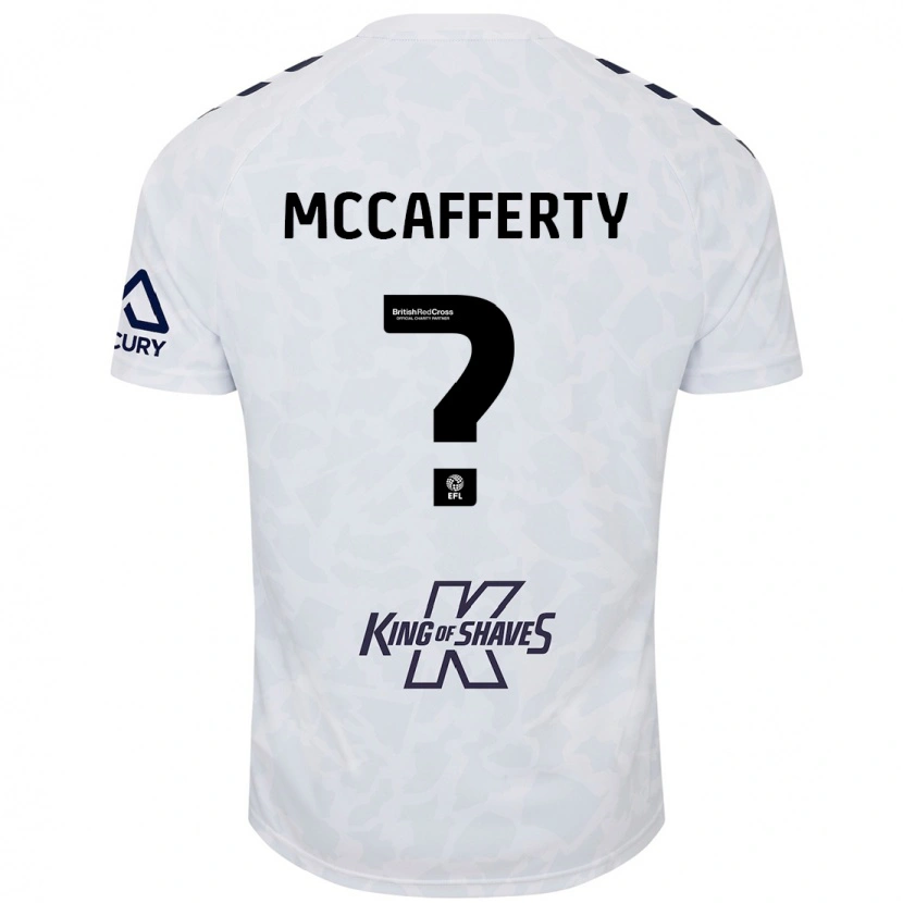 Danxen Män Lewys Mccafferty #0 Vit Bortatröja Matchtröjor 2024/25 Tröjor T-Tröja