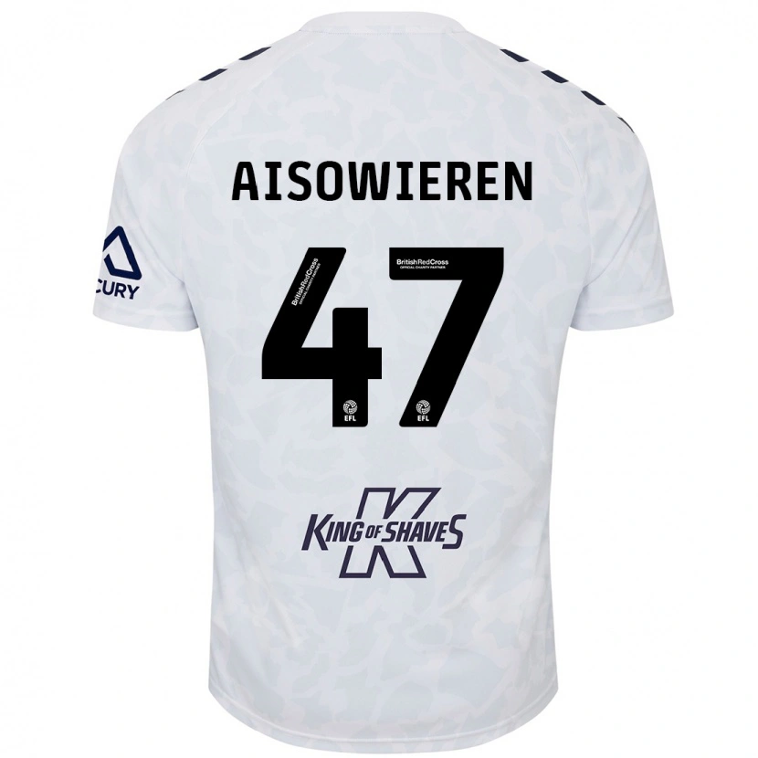 Danxen Män Evan Eghosa Aisowieren #47 Vit Bortatröja Matchtröjor 2024/25 Tröjor T-Tröja