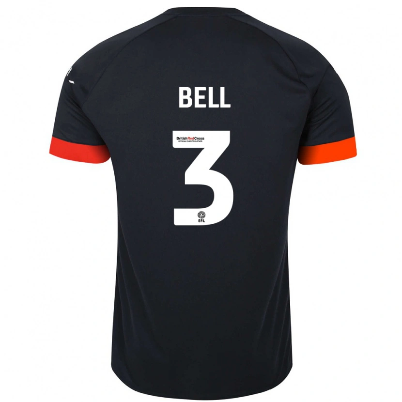 Danxen Män Amari'i Bell #3 Svart Orange Bortatröja Matchtröjor 2024/25 Tröjor T-Tröja