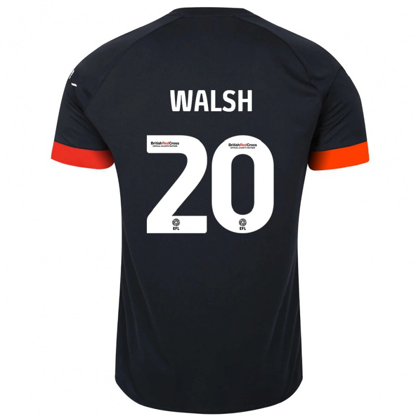 Danxen Män Liam Walsh #20 Svart Orange Bortatröja Matchtröjor 2024/25 Tröjor T-Tröja
