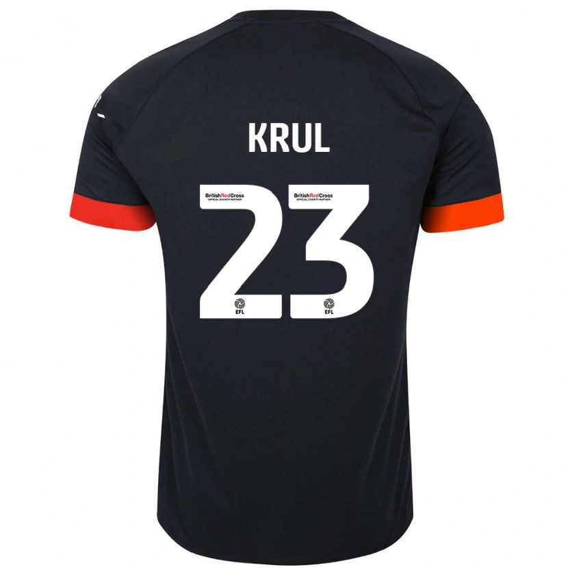 Danxen Män Tim Krul #23 Svart Orange Bortatröja Matchtröjor 2024/25 Tröjor T-Tröja