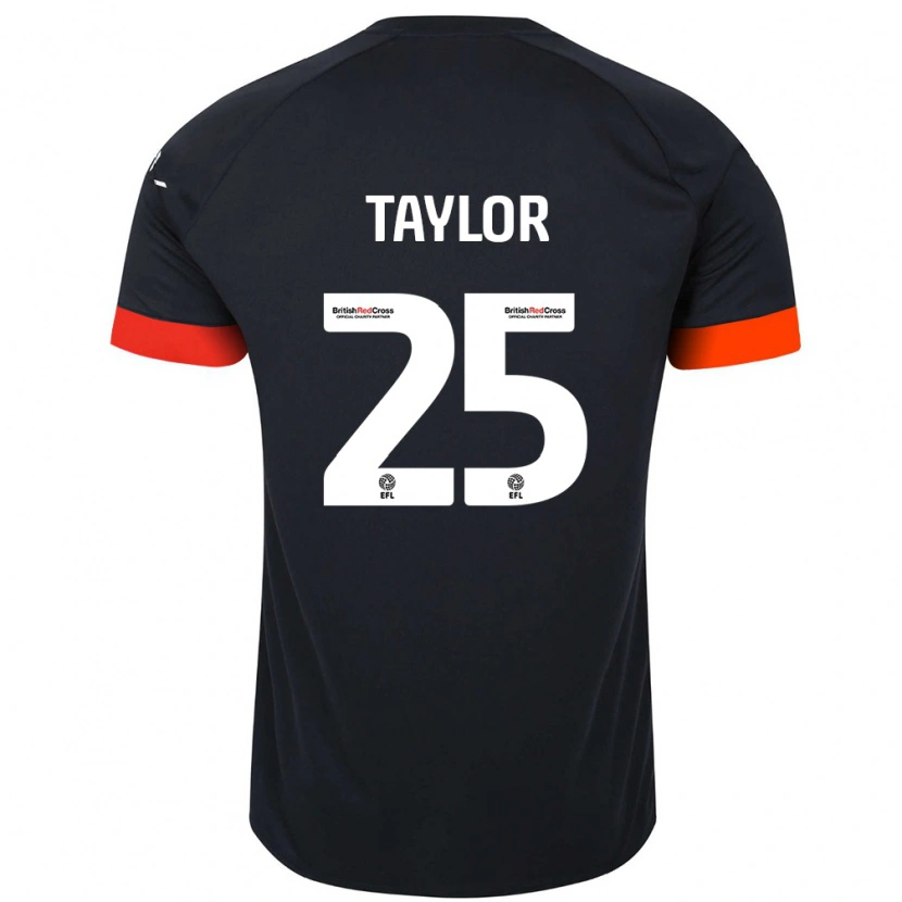 Danxen Män Joe Taylor #25 Svart Orange Bortatröja Matchtröjor 2024/25 Tröjor T-Tröja