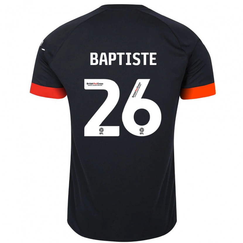 Danxen Män Shandon Baptiste #26 Svart Orange Bortatröja Matchtröjor 2024/25 Tröjor T-Tröja