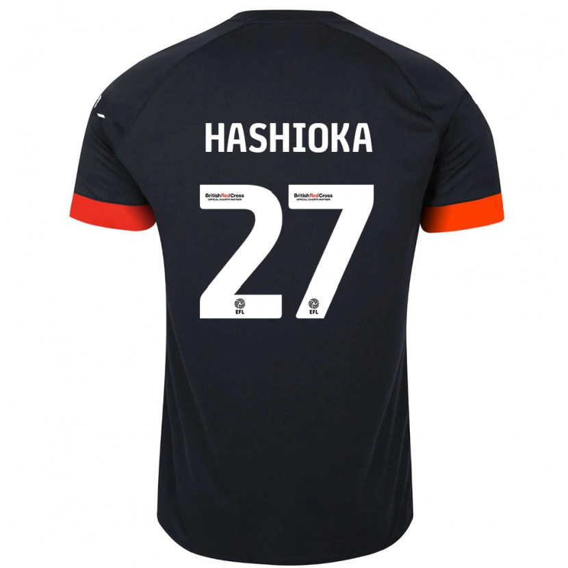 Danxen Män Daiki Hashioka #27 Svart Orange Bortatröja Matchtröjor 2024/25 Tröjor T-Tröja