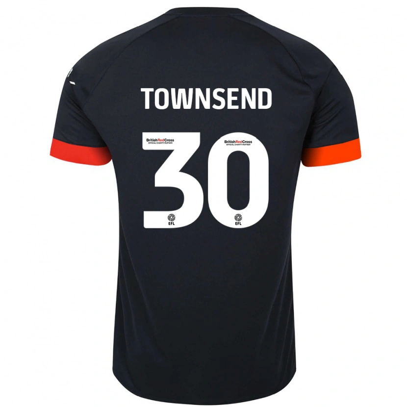 Danxen Män Andros Townsend #30 Svart Orange Bortatröja Matchtröjor 2024/25 Tröjor T-Tröja