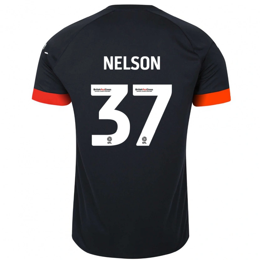 Danxen Män Zack Nelson #37 Svart Orange Bortatröja Matchtröjor 2024/25 Tröjor T-Tröja