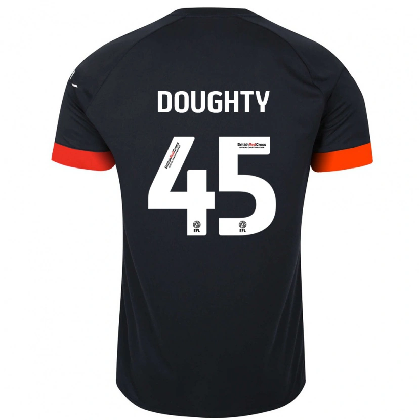 Danxen Män Alfie Doughty #45 Svart Orange Bortatröja Matchtröjor 2024/25 Tröjor T-Tröja