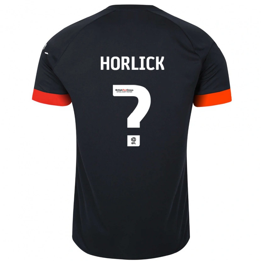 Danxen Män Jameson Horlick #0 Svart Orange Bortatröja Matchtröjor 2024/25 Tröjor T-Tröja