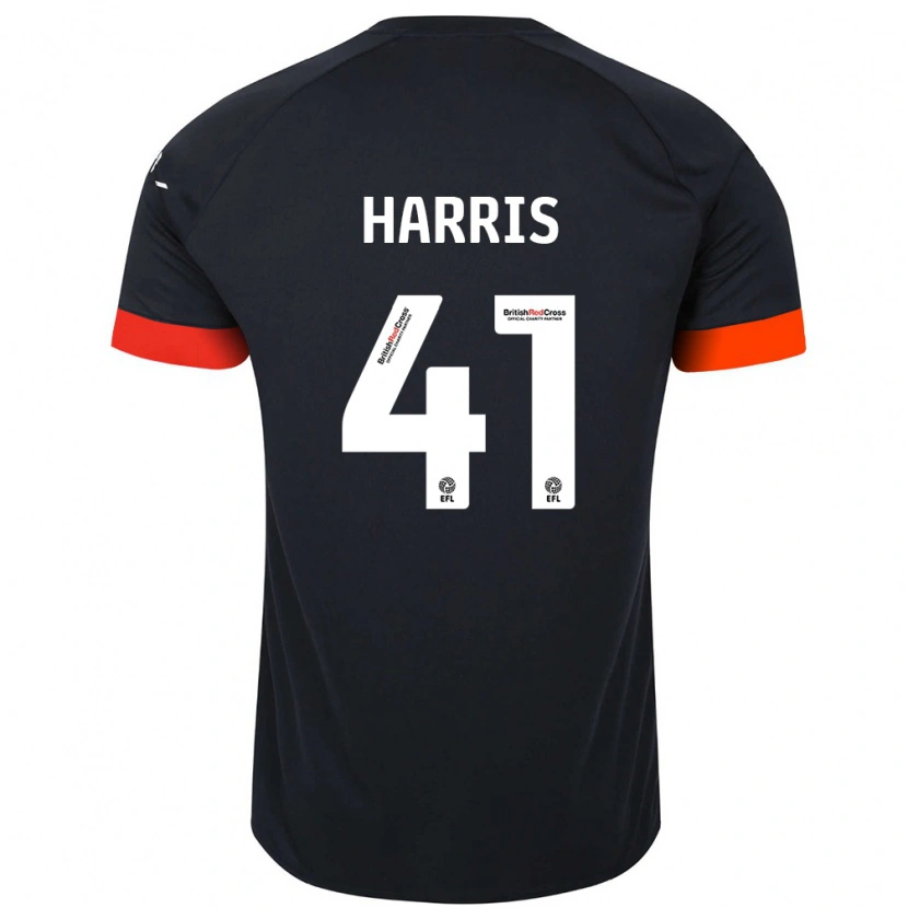 Danxen Män Taylan Harris #41 Svart Orange Bortatröja Matchtröjor 2024/25 Tröjor T-Tröja