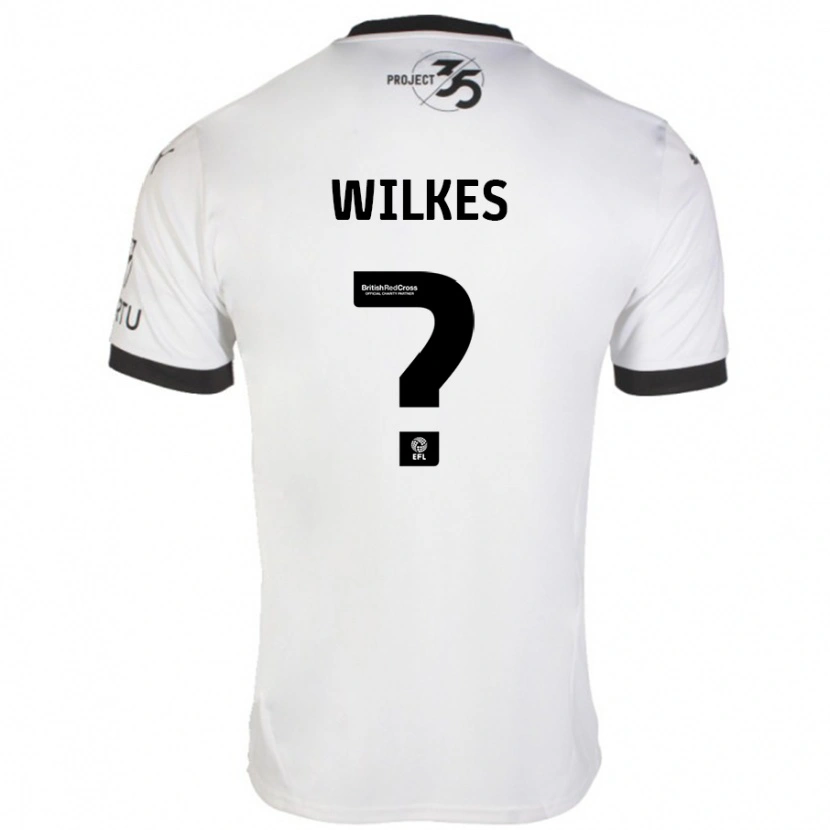 Danxen Män Finley Wilkes #0 Vit Svart Bortatröja Matchtröjor 2024/25 Tröjor T-Tröja